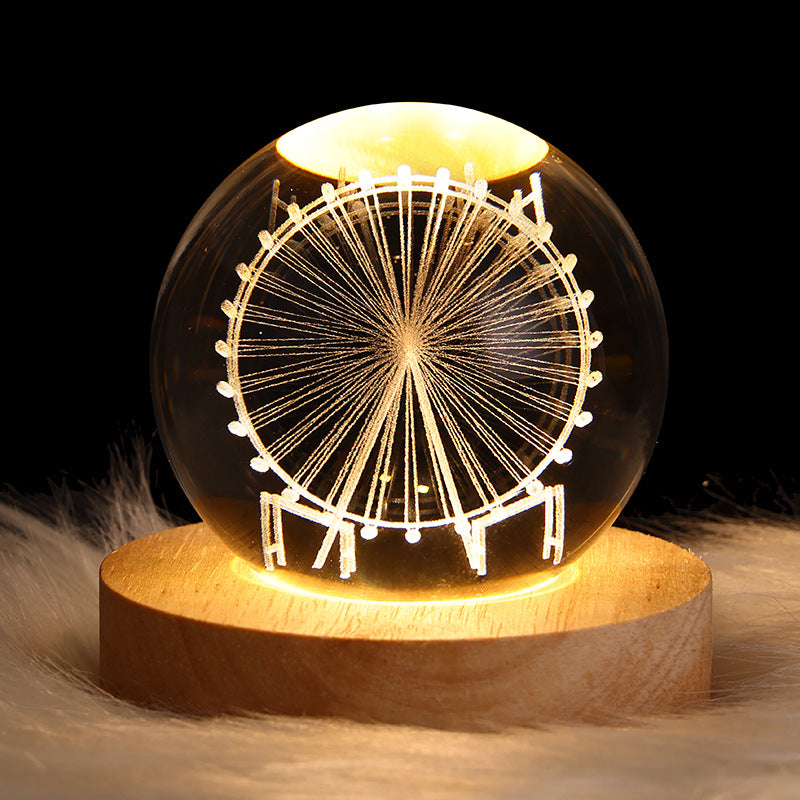 Galaxy Crystal Ball 3D LED Night Light