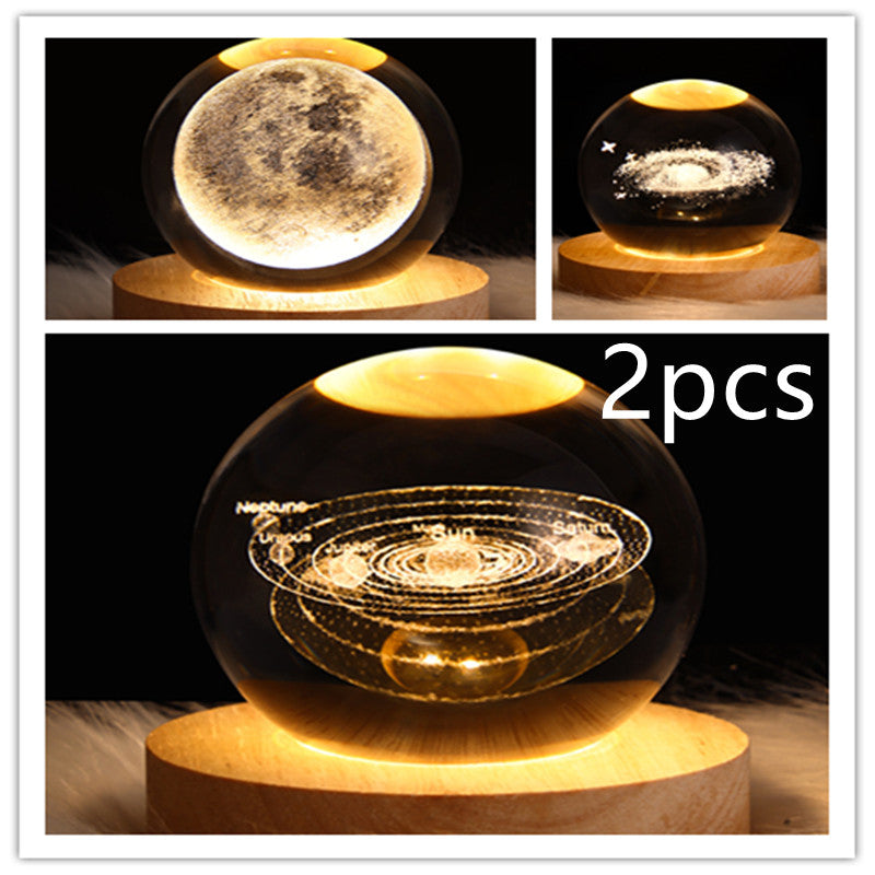 Galaxy Crystal Ball 3D LED Night Light