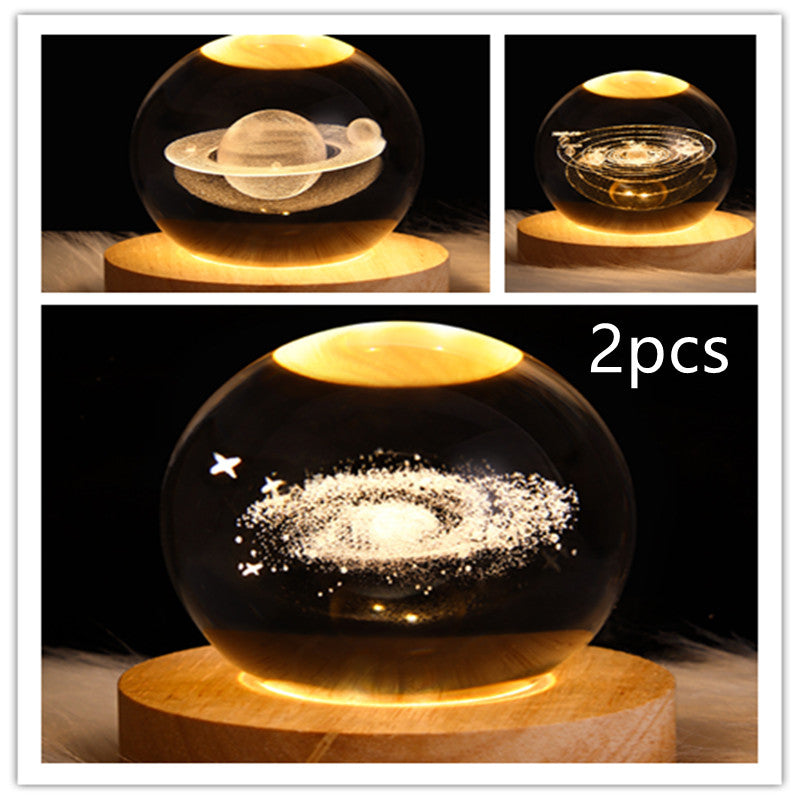 Galaxy Crystal Ball 3D LED Night Light