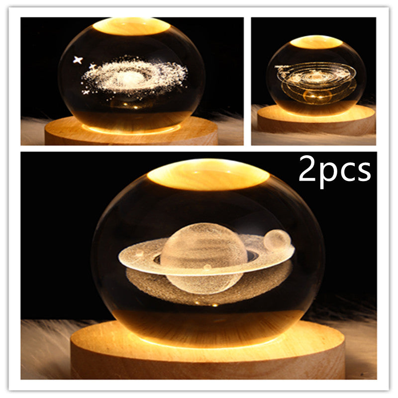 Galaxy Crystal Ball 3D LED Night Light