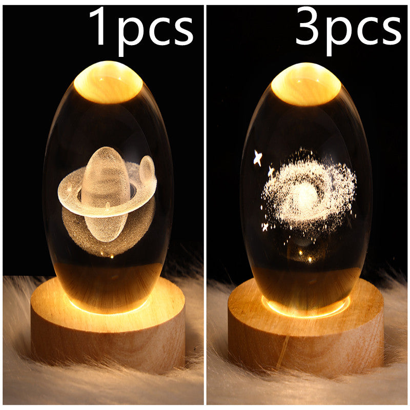 Galaxy Crystal Ball 3D LED Night Light