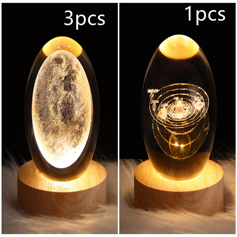 Galaxy Crystal Ball 3D LED Night Light