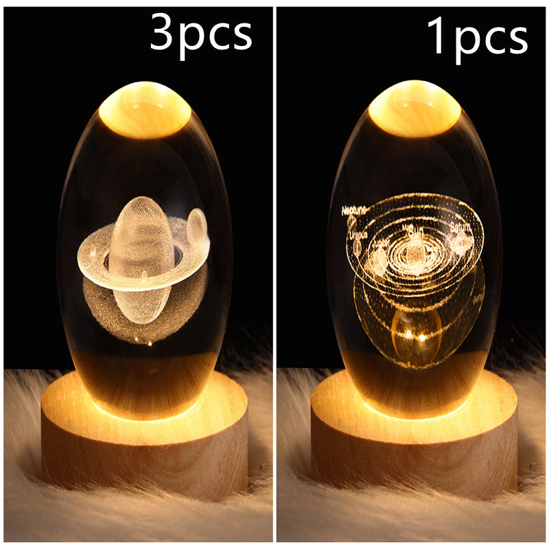 Galaxy Crystal Ball 3D LED Night Light