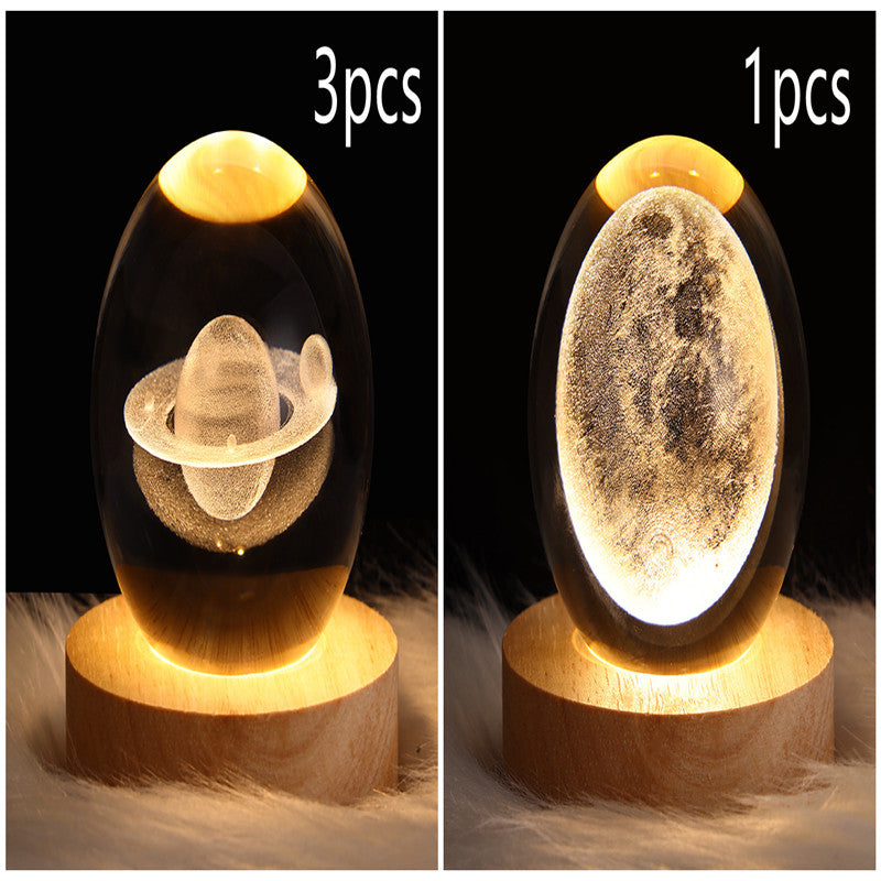 Galaxy Crystal Ball 3D LED Night Light