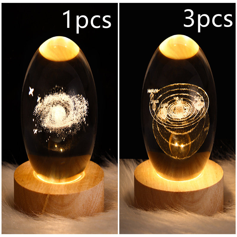 Galaxy Crystal Ball 3D LED Night Light