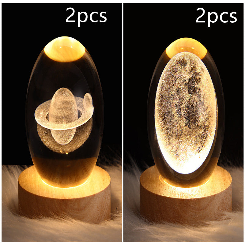 Galaxy Crystal Ball 3D LED Night Light