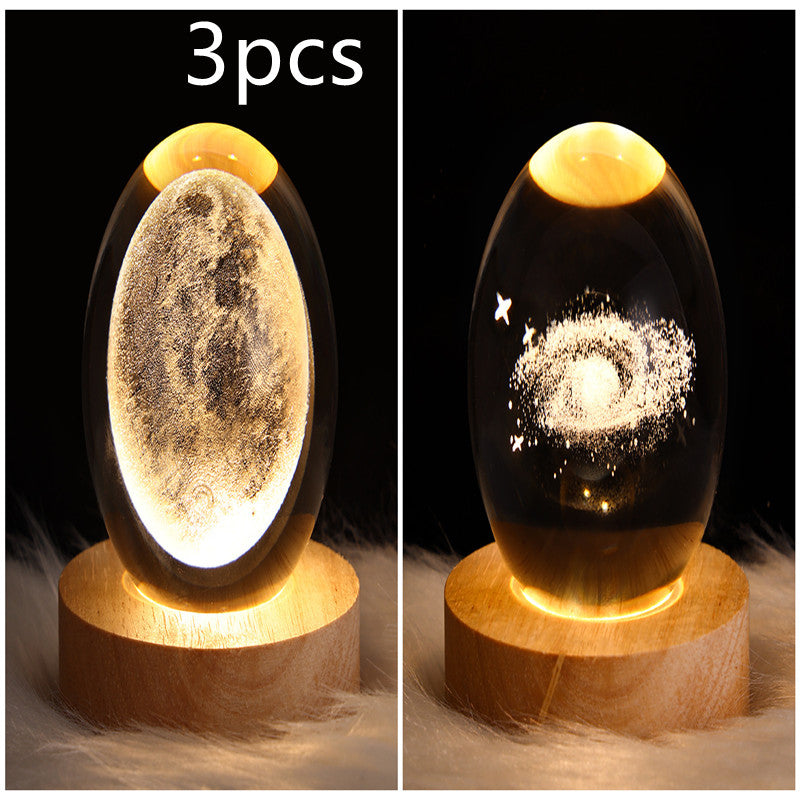 Galaxy Crystal Ball 3D LED Night Light