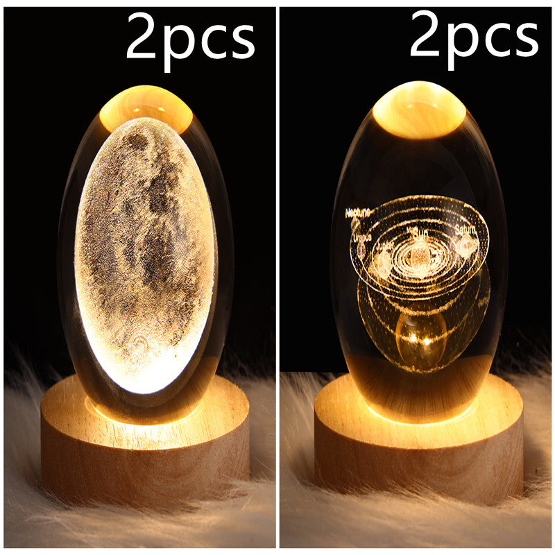 Galaxy Crystal Ball 3D LED Night Light
