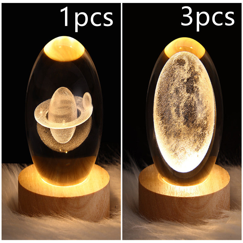 Galaxy Crystal Ball 3D LED Night Light