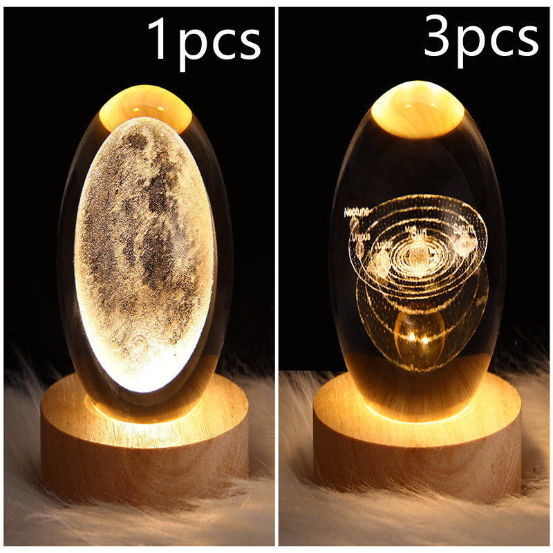 Galaxy Crystal Ball 3D LED Night Light