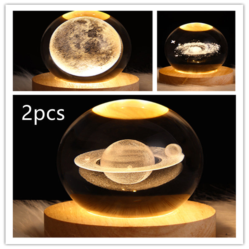 Galaxy Crystal Ball 3D LED Night Light