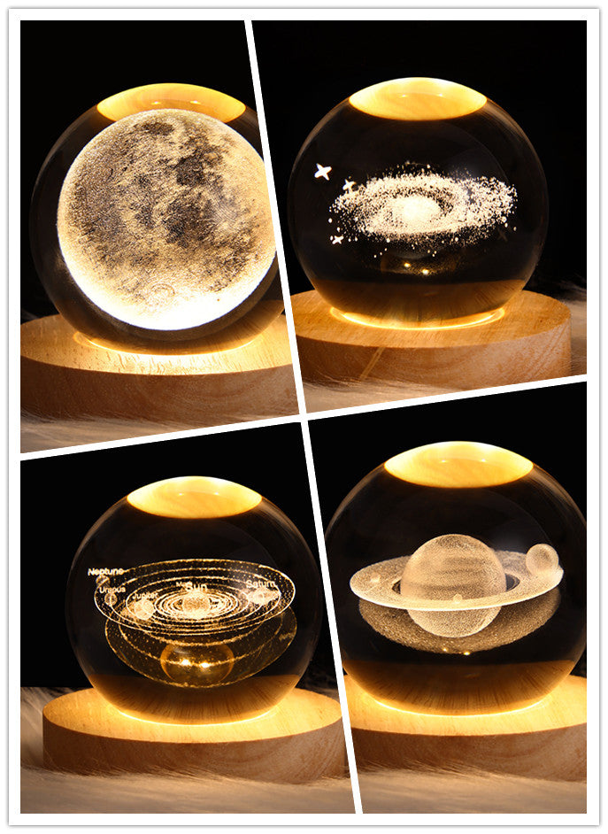 Galaxy Crystal Ball 3D LED Night Light