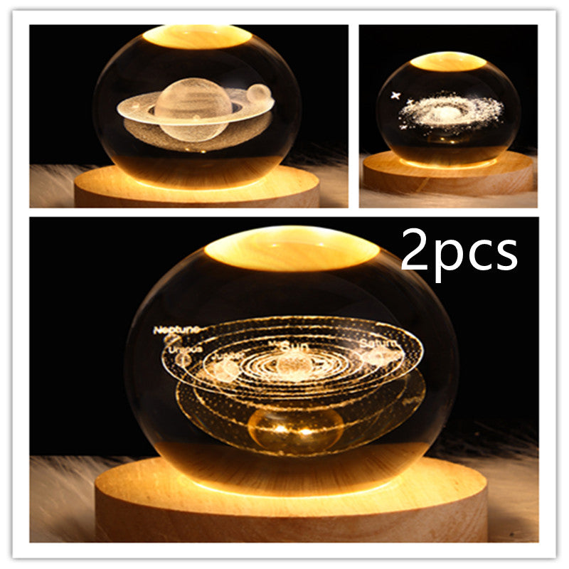 Galaxy Crystal Ball 3D LED Night Light