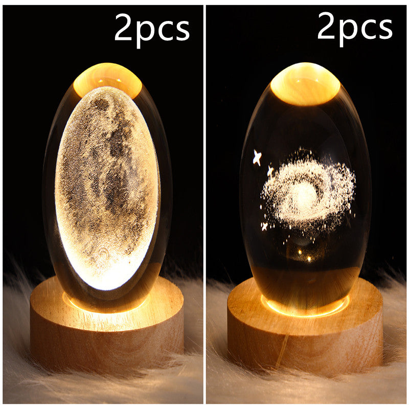 Galaxy Crystal Ball 3D LED Night Light
