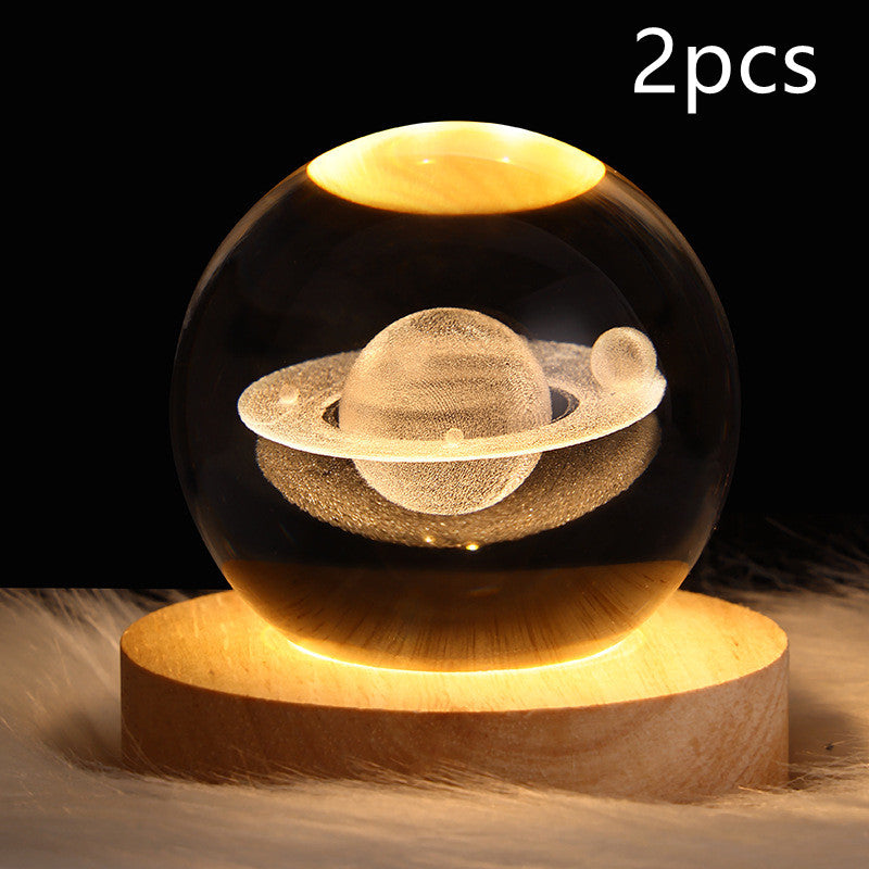 Galaxy Crystal Ball 3D LED Night Light