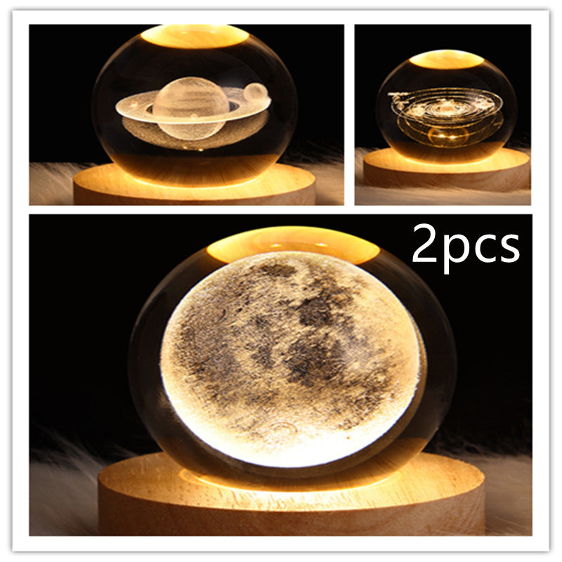 Galaxy Crystal Ball 3D LED Night Light