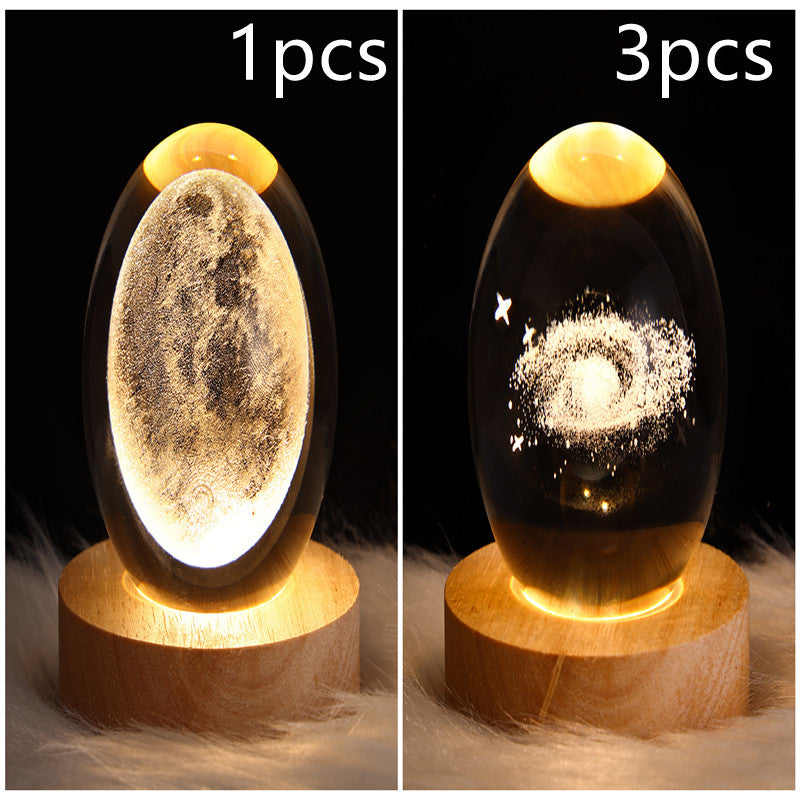 Galaxy Crystal Ball 3D LED Night Light