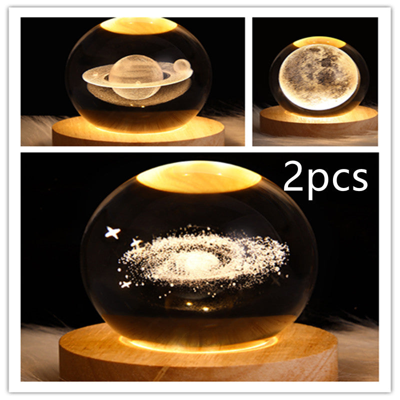 Galaxy Crystal Ball 3D LED Night Light