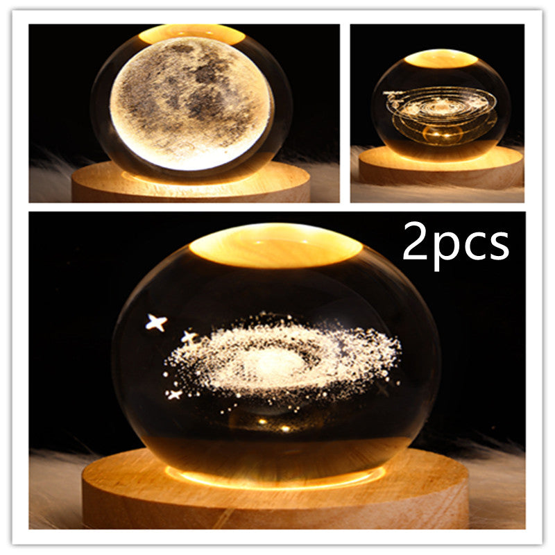 Galaxy Crystal Ball 3D LED Night Light