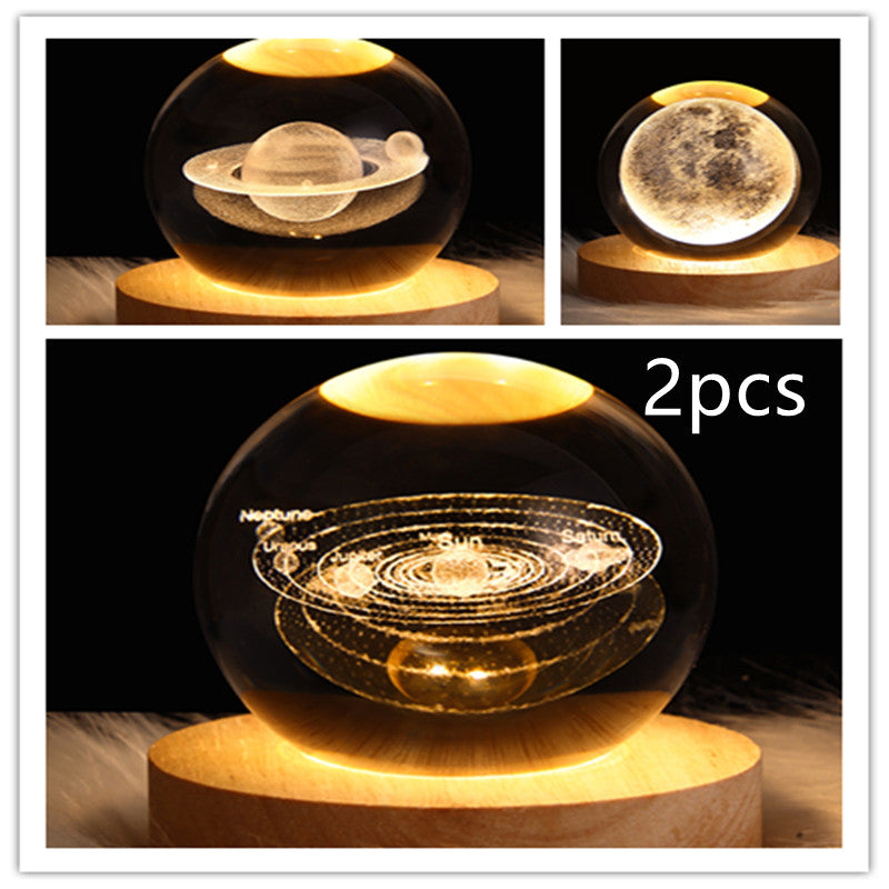 Galaxy Crystal Ball 3D LED Night Light