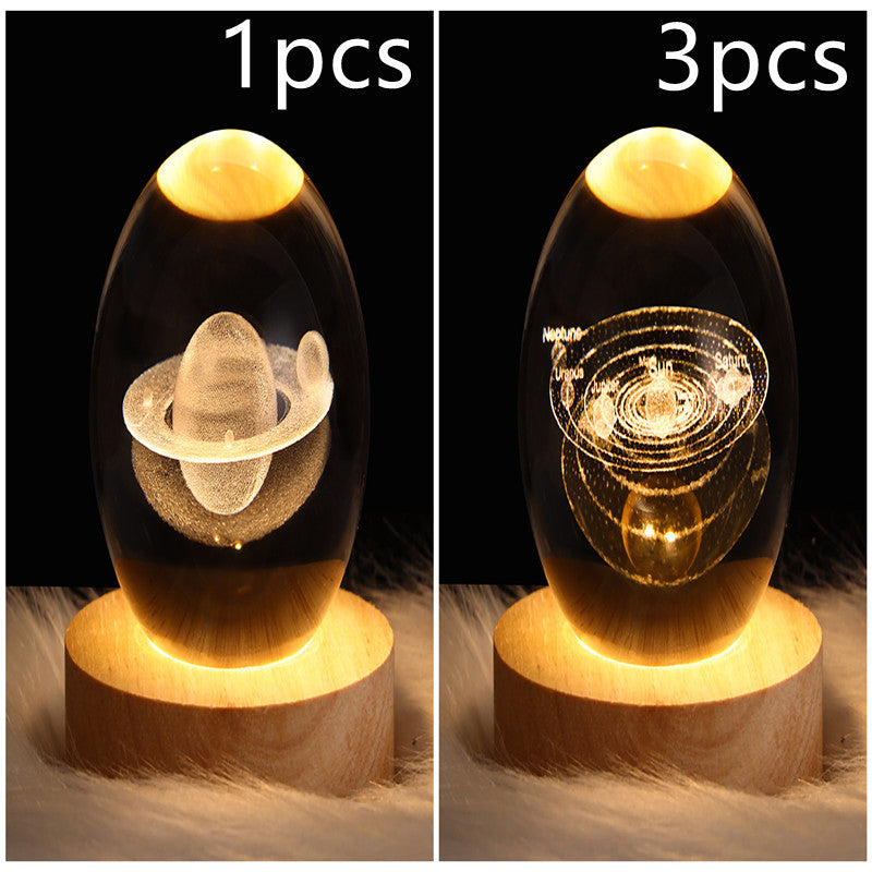 Galaxy Crystal Ball 3D LED Night Light