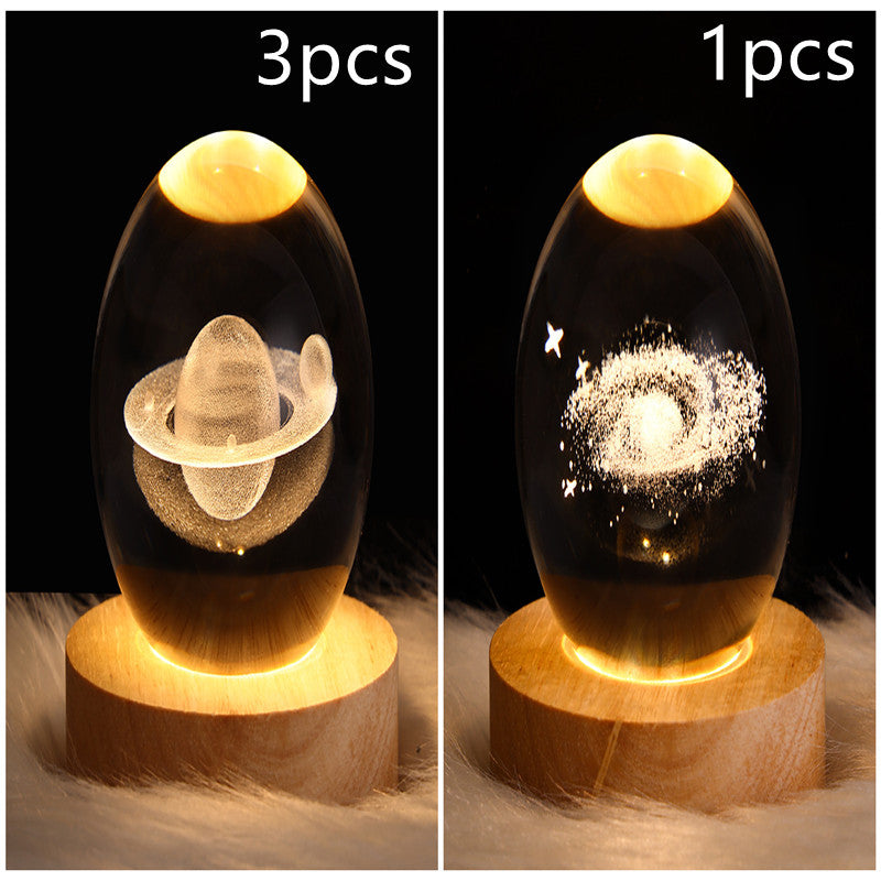 Galaxy Crystal Ball 3D LED Night Light
