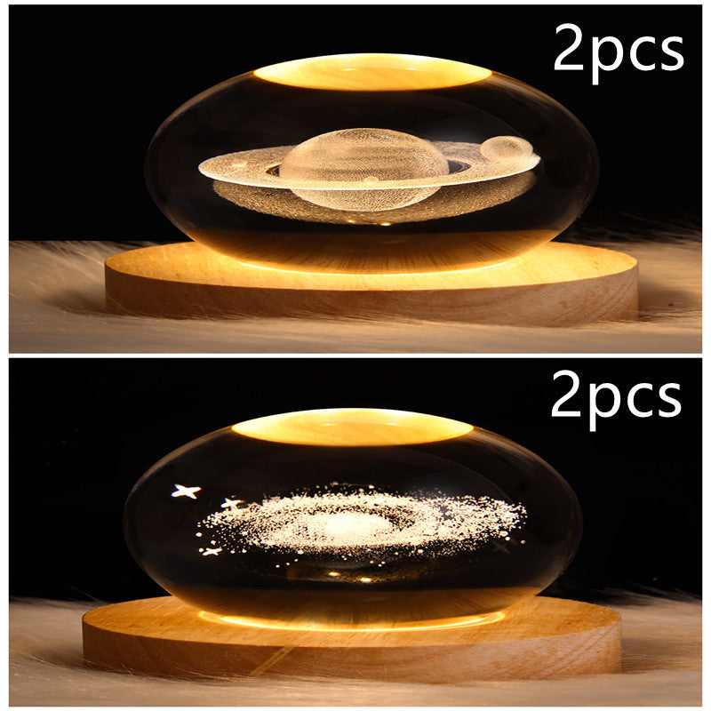 Galaxy Crystal Ball 3D LED Night Light