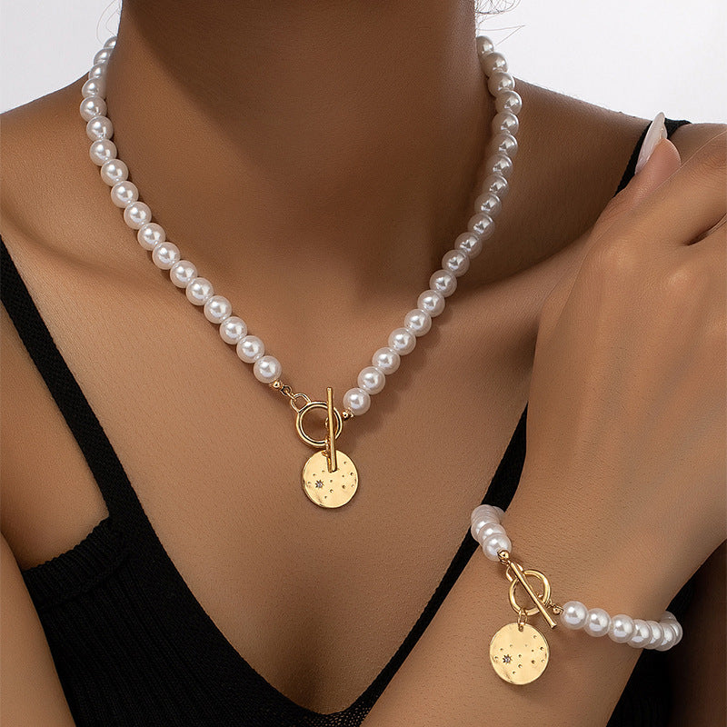 Necklace Set Female With Hearts Clavicle Chain