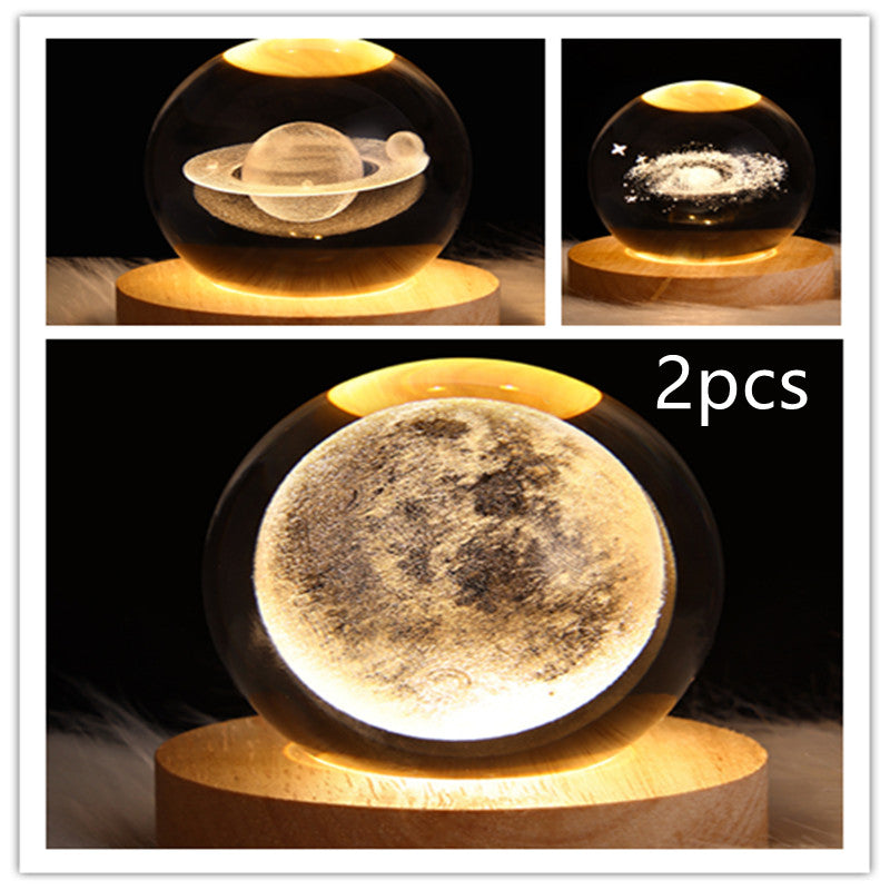 Galaxy Crystal Ball 3D LED Night Light