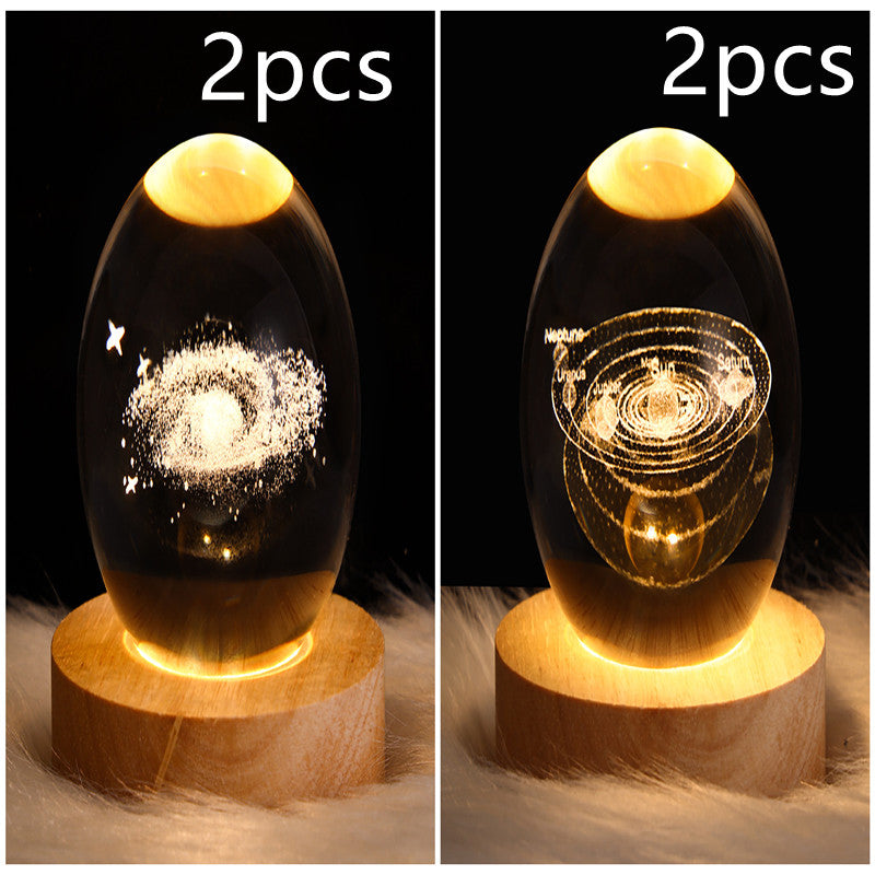 Galaxy Crystal Ball 3D LED Night Light